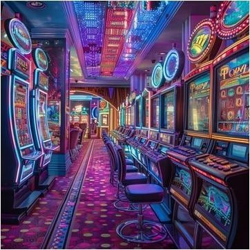 Ilustrasi grafis permainan slot online dengan tema beragam di doraslot